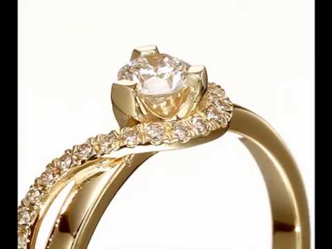 טבעת אירוסין זהב צהוב "ויקי"