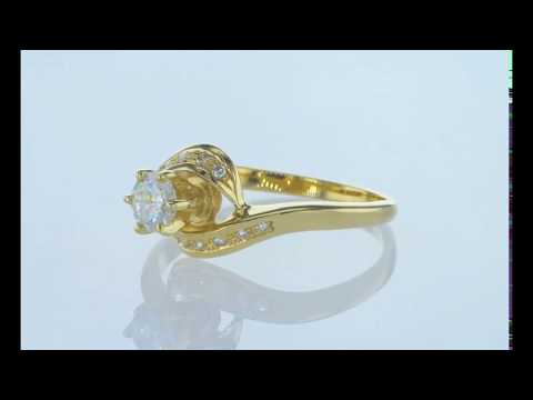 טבעת אירוסין זהב צהוב סינתייה