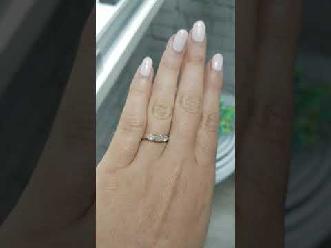 טבעת יהלום "טיפה 3 יהלומים"