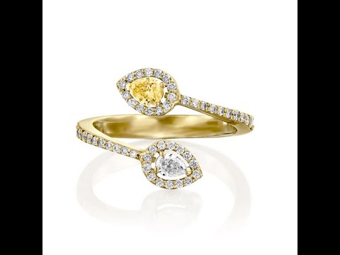 טבעת יהלומים "טיפות פנסי"