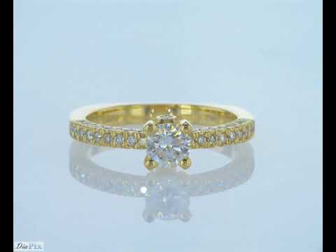 טבעת יהלום וינטאג' "ג'נסיס" זהב צהוב