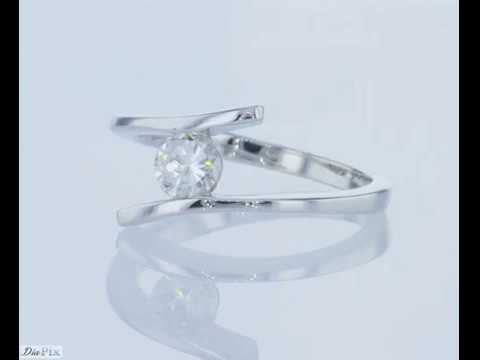 טבעת אירוסין זהב לבן ליליאן