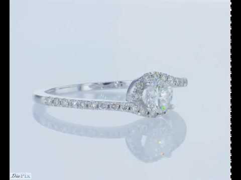 טבעת אירוסין זהב לבן "אלין"