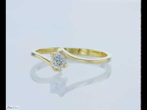 טבעת אירוסין טוויס מזהב צהוב - ונסה