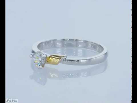 טבעת אירוסין זהב לבן "קרוליין"