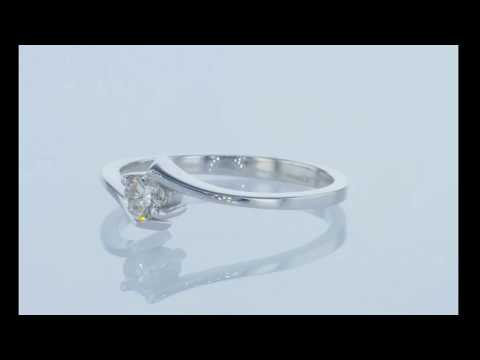 טבעת אירוסין זהב לבן "ונסה"