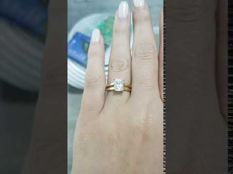 טבעת יהלום "קרולינה" זהב צהוב