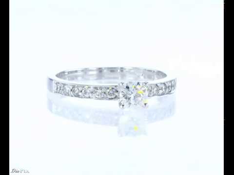 טבעת אירוסין קלאסית זהב לבן "אדל"