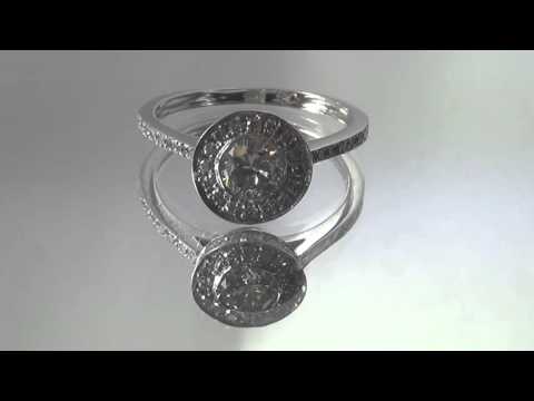 טבעת אירוסין זהב לבן "הלנה"