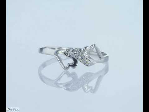 טבעת אירוסין "איזבל" בעיצוב לבבות משובצים יהלומים