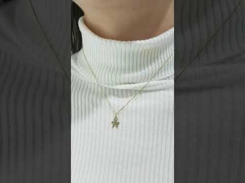 שרשרת יהלום מזהב עם תליון ילד משובץ יהלומים