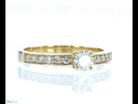 טבעת אירוסין זהב צהוב "אדל"