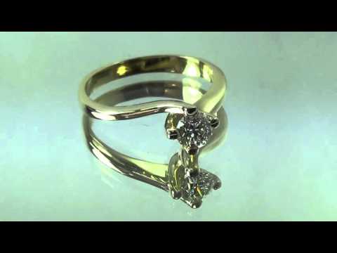 טבעת אירוסין זהב צהוב "אוולין"