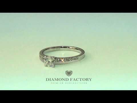 טבעת אירוסין זהב לבן אנדריאה בסגנון קלאסי