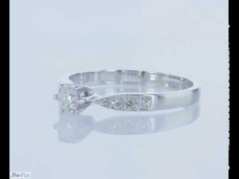 טבעת אירוסין סוליטייר זהב לבן "קלי"