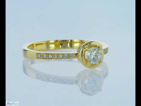 טבעת אירוסין זהב צהוב "מאי"