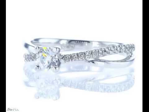 טבעת אירוסין זהב לבן "טיילור"